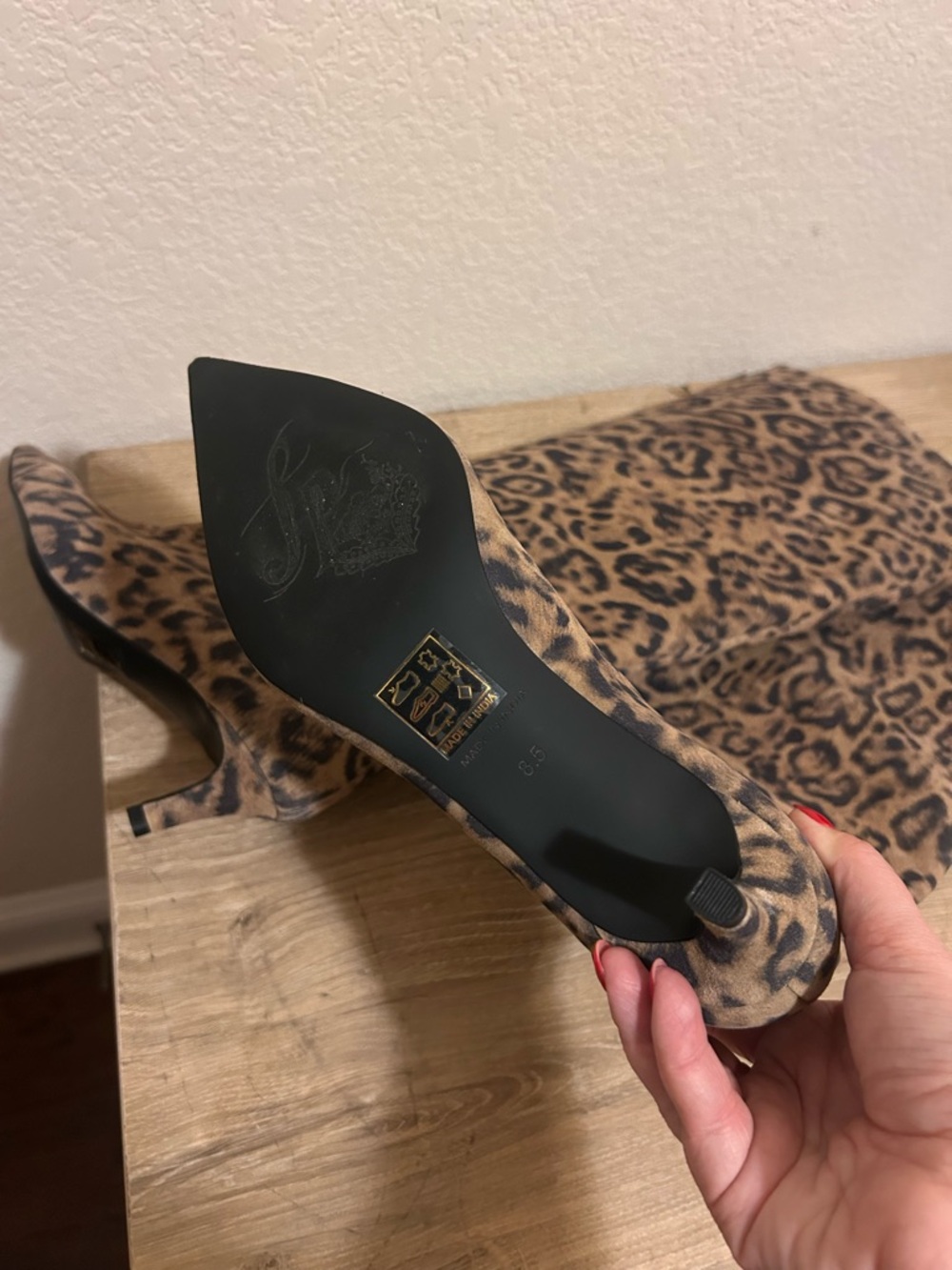 New Free People Leopard Kiki Kitten Heel Boots - Picture 6 of 7